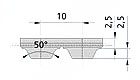 Полиуретановые зубчатые приводные ремни AT10, AT10-E, AT10-Gen III, AT10-PAZ