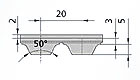 Полиуретановые зубчатые приводные ремни AT20-T, AT20-T-PAZ